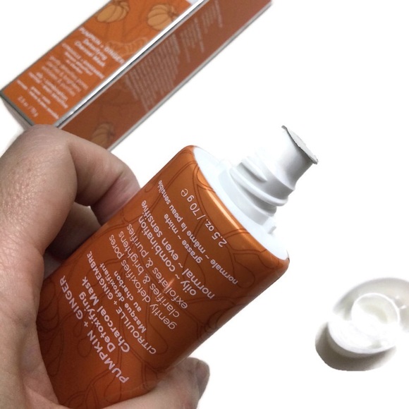 New Purlisse Pumpkin + Ginger Detoxifying Charcoal Parabens Free 2.5oz Face Mask - Picture 4 of 7